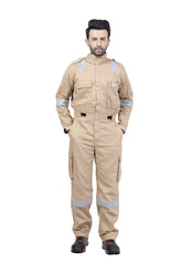 FR Coverall for Fire Safety Industries with 220 GSM