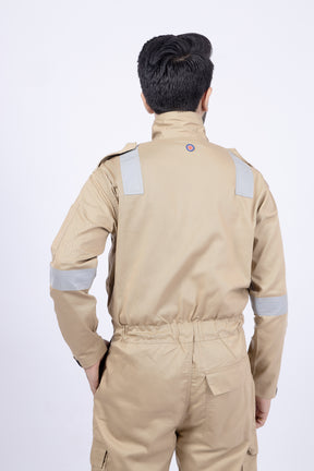 FR Coverall for Fire Safety Industries with 220 GSM