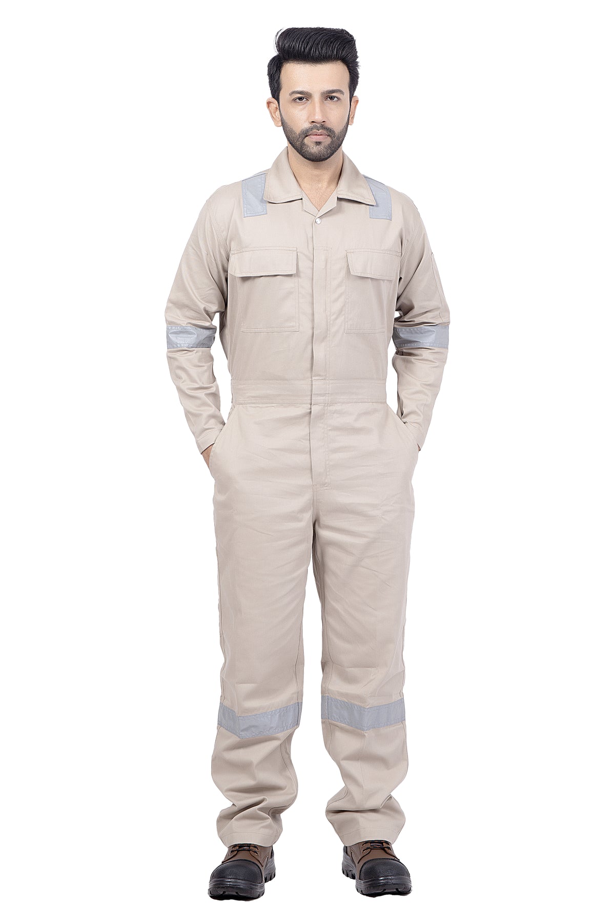 100% Cotton Coverall for Safety Industries with 220 GSM