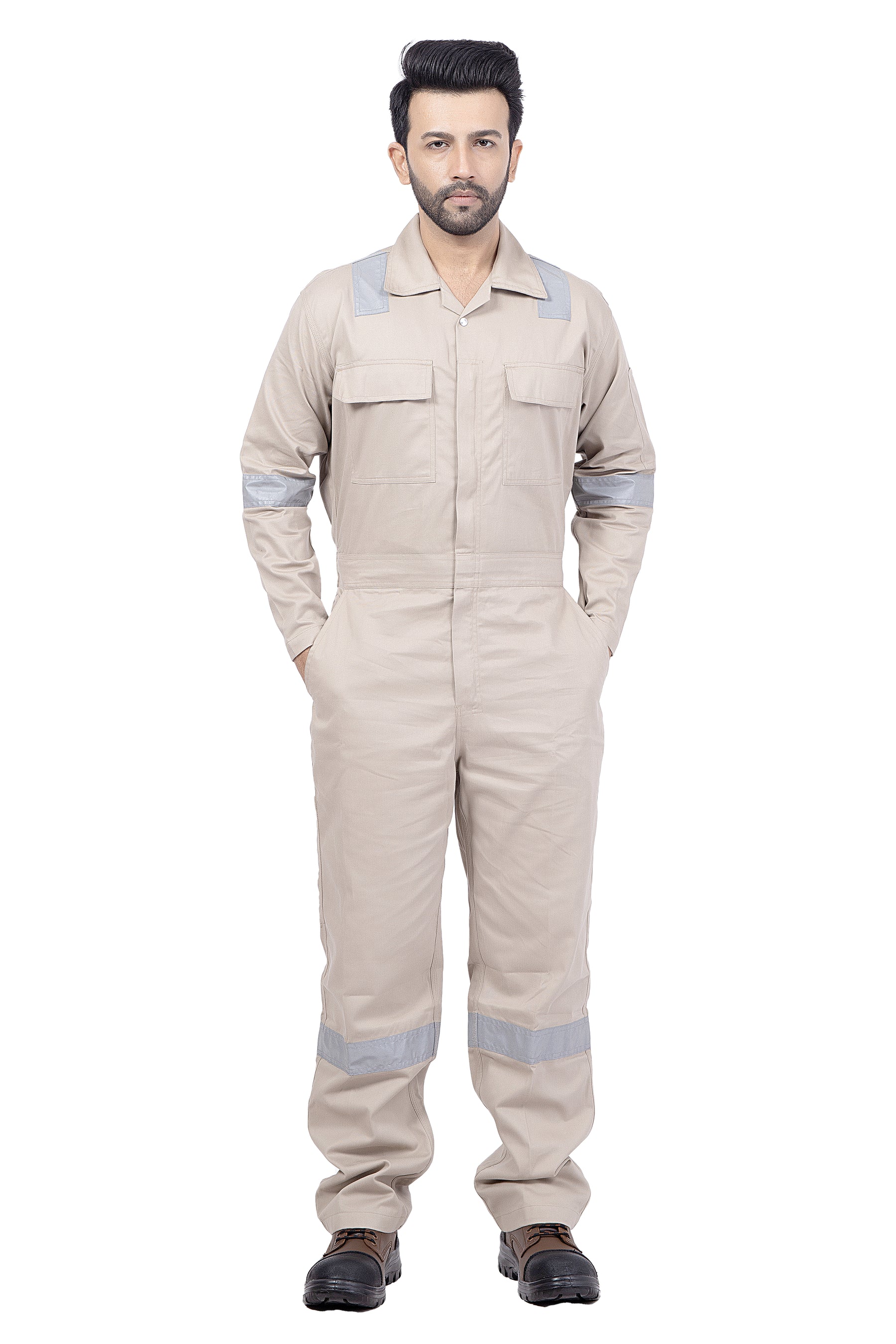100% Cotton Coverall for Safety Industries with 220 GSM