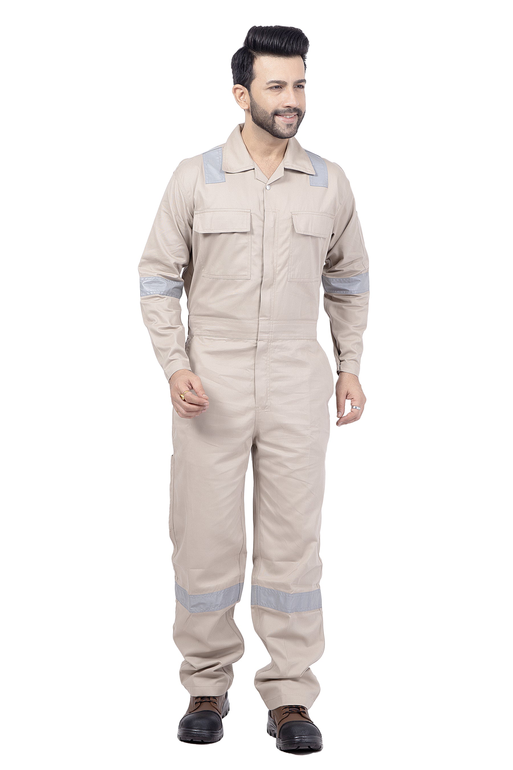 100% Cotton Coverall for Safety Industries with 220 GSM
