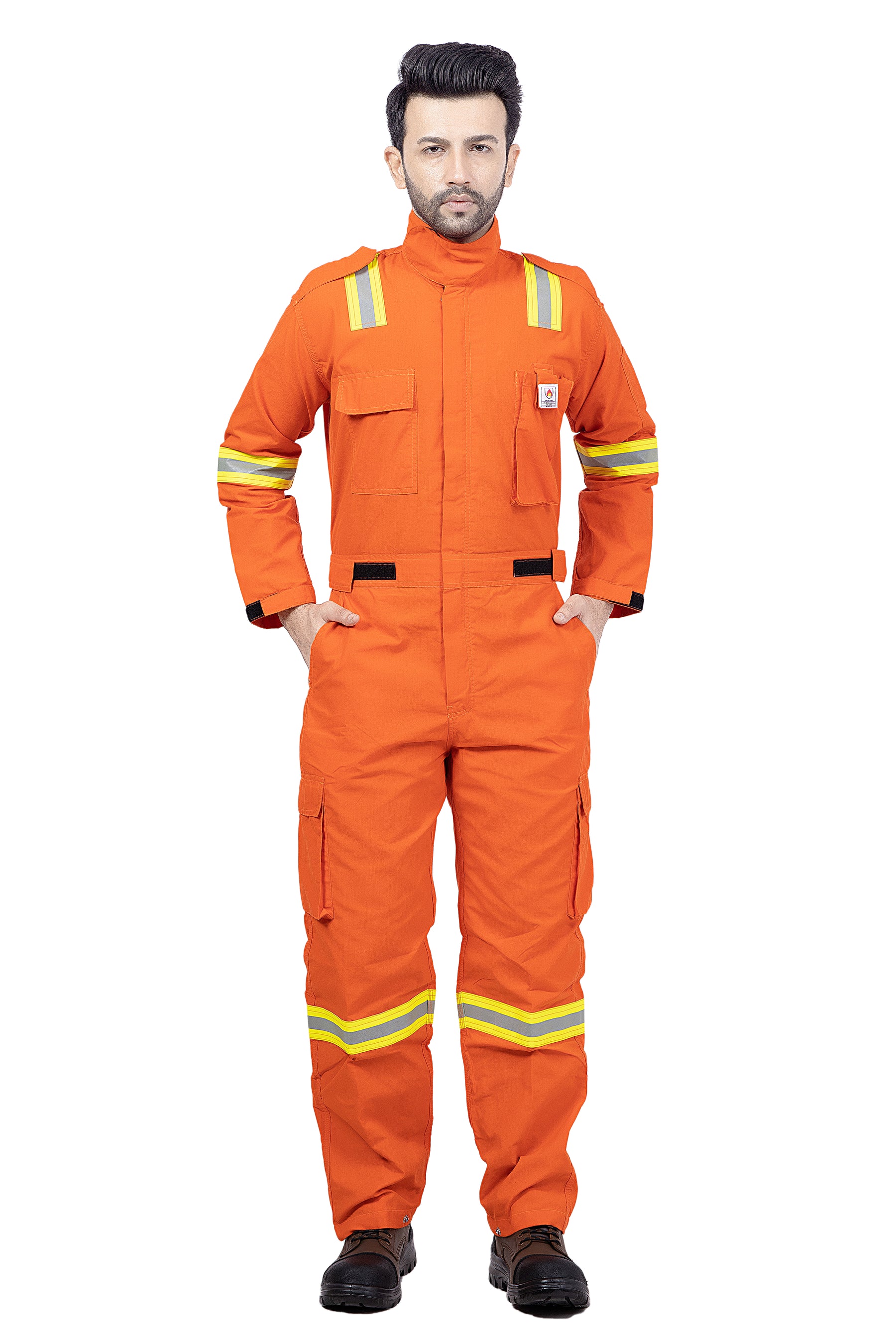 High-Visibility Flame-Resistant IFR Coverall 155 GSM