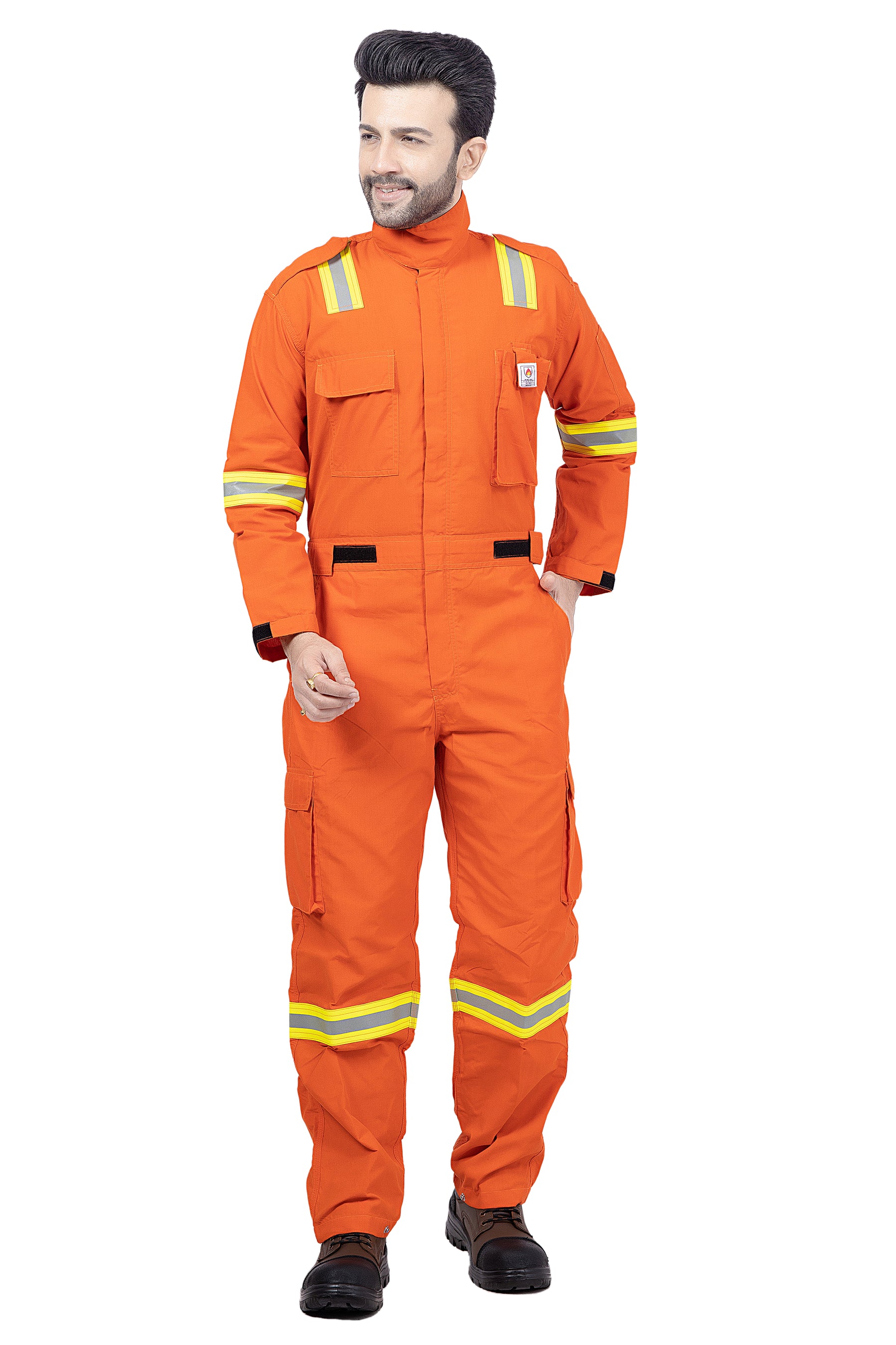 High-Visibility Flame-Resistant IFR Coverall 155 GSM