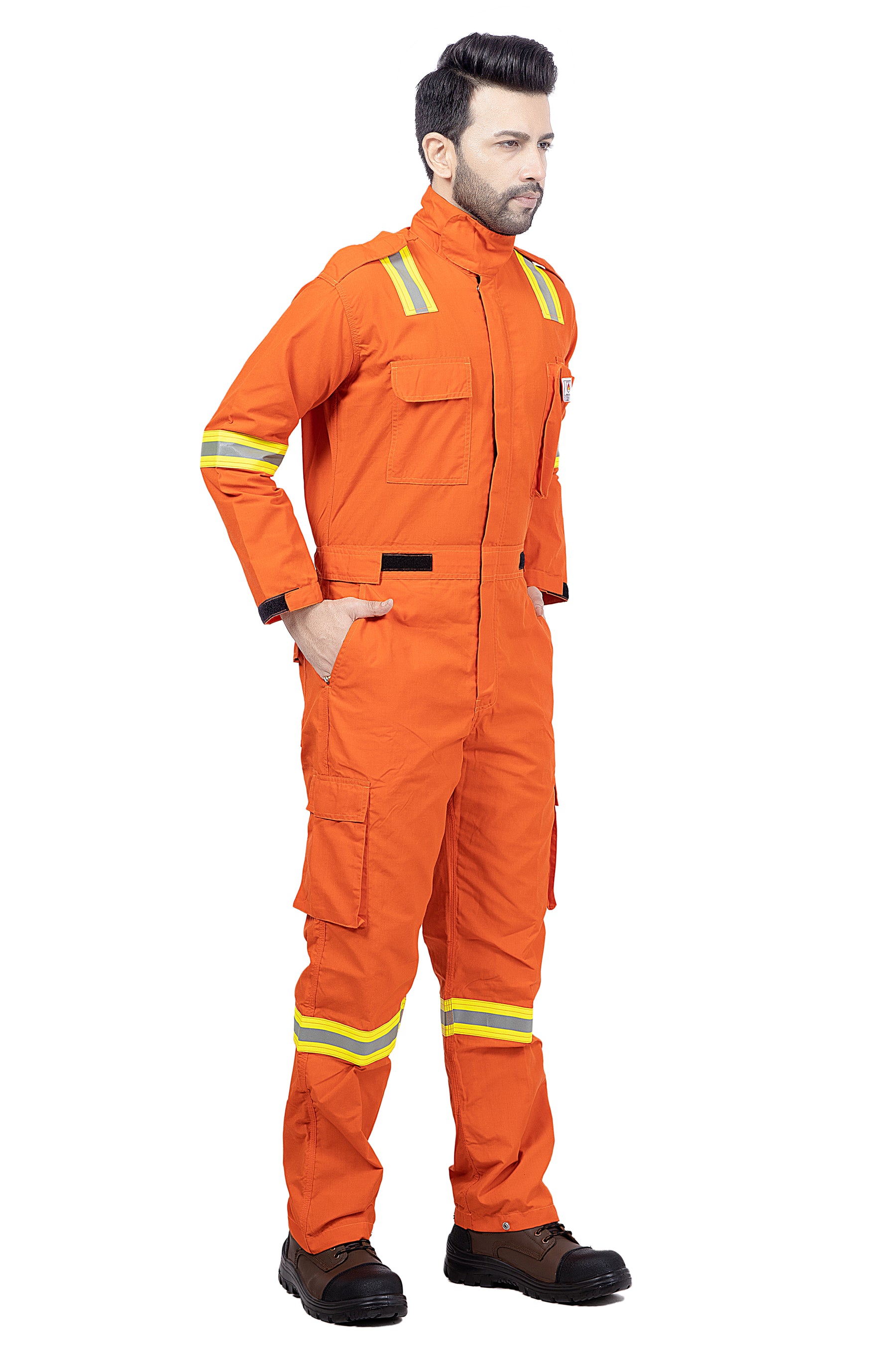 High-Visibility Flame-Resistant IFR Coverall 155 GSM
